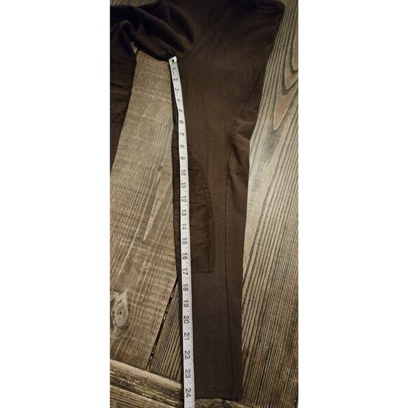 Vintage 90s Equestrian Design Riding Pants Small Brown Pull On Leggings Suede - Picture 12 of 12